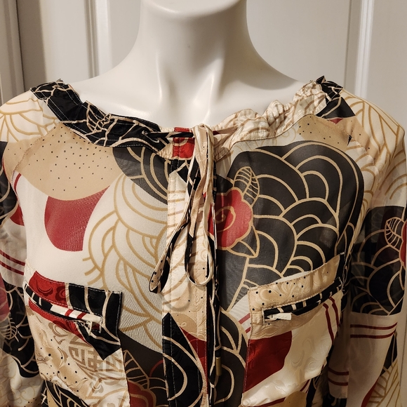 Esther Chen luxury silk blouse size 6 - Picture 7 of 11